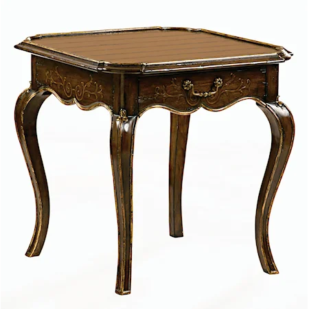Traditional End Table with Cabriole Legs